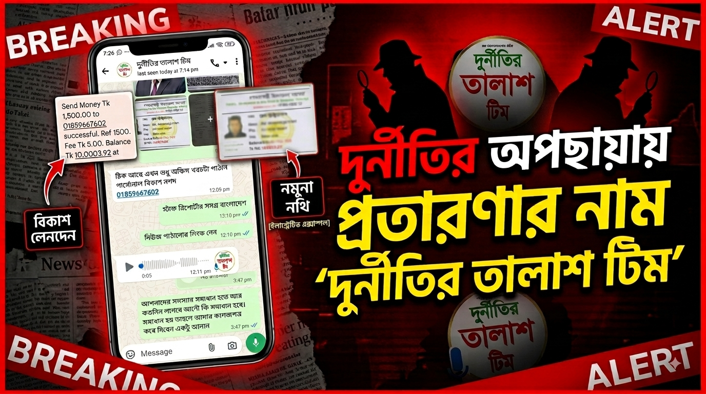 দূর্ণীতির অপর নাম ‘দূর্ণীতির তালাশ টিম’
