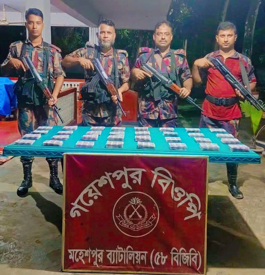 সীমান্তে বিজিবির অভিযান: ৭,৬২০ পিস ভারতীয় ঔষধ জব্দ