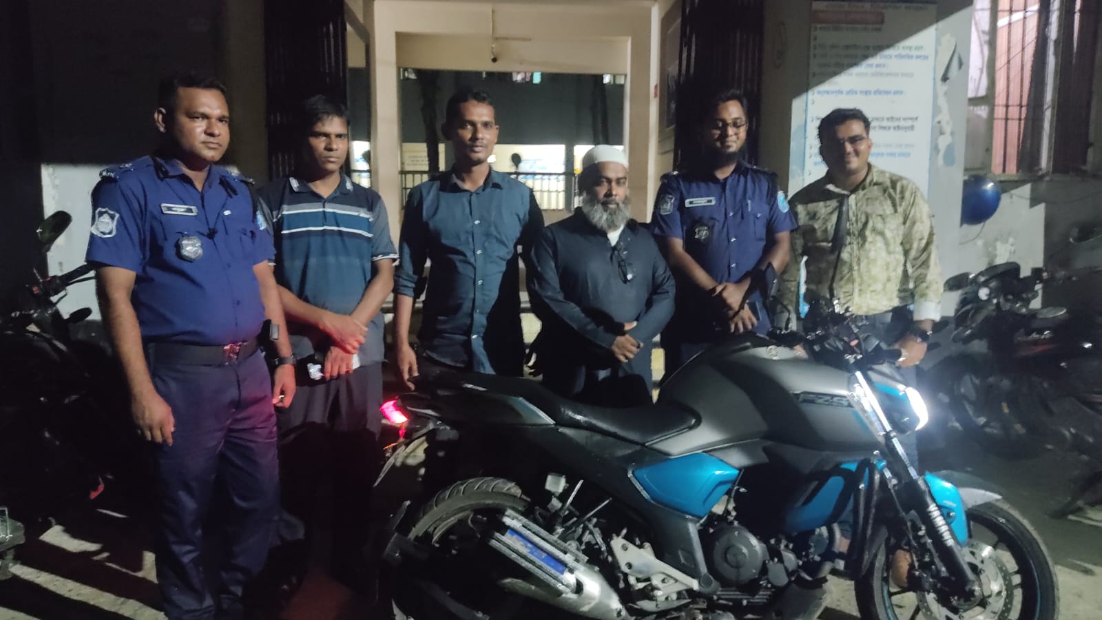 চুরি যাওয়া মোটরসাইকেল উদ্ধার