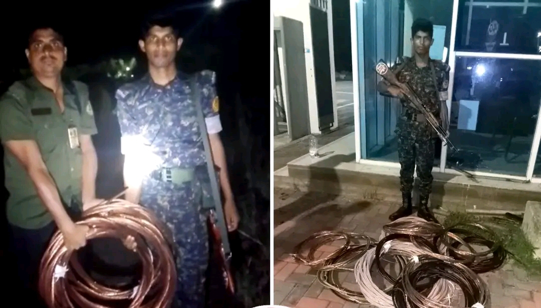 মাতারবাড়ী তাপবিদ্যুৎ কেন্দ্রে সাড়ে ৪ লাখ টাকার তামার তার উদ্ধার