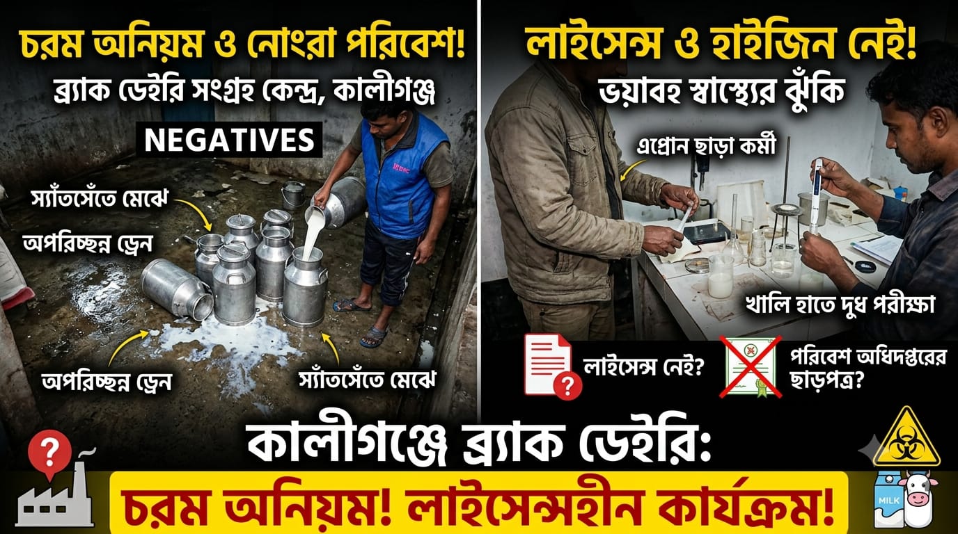 আন্তর্জাতিক ব্র্যান্ডের নামে ধোঁকাবাজি: ব্র্যাকের দুধ সংগ্রহ কেন্দ্রে চরম অনিয়ম