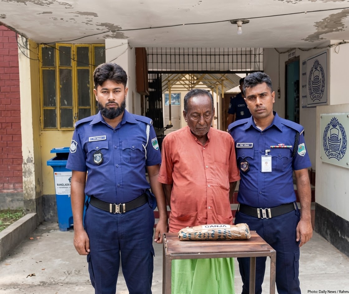 মাগুরায় ৫০০ গ্রাম গাঁজাসহ মাদক কারবারি গ্রেফতার